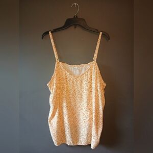 OLD NAVY WOMEN'S XL YELLOW FLORAL TANK TOP 💛